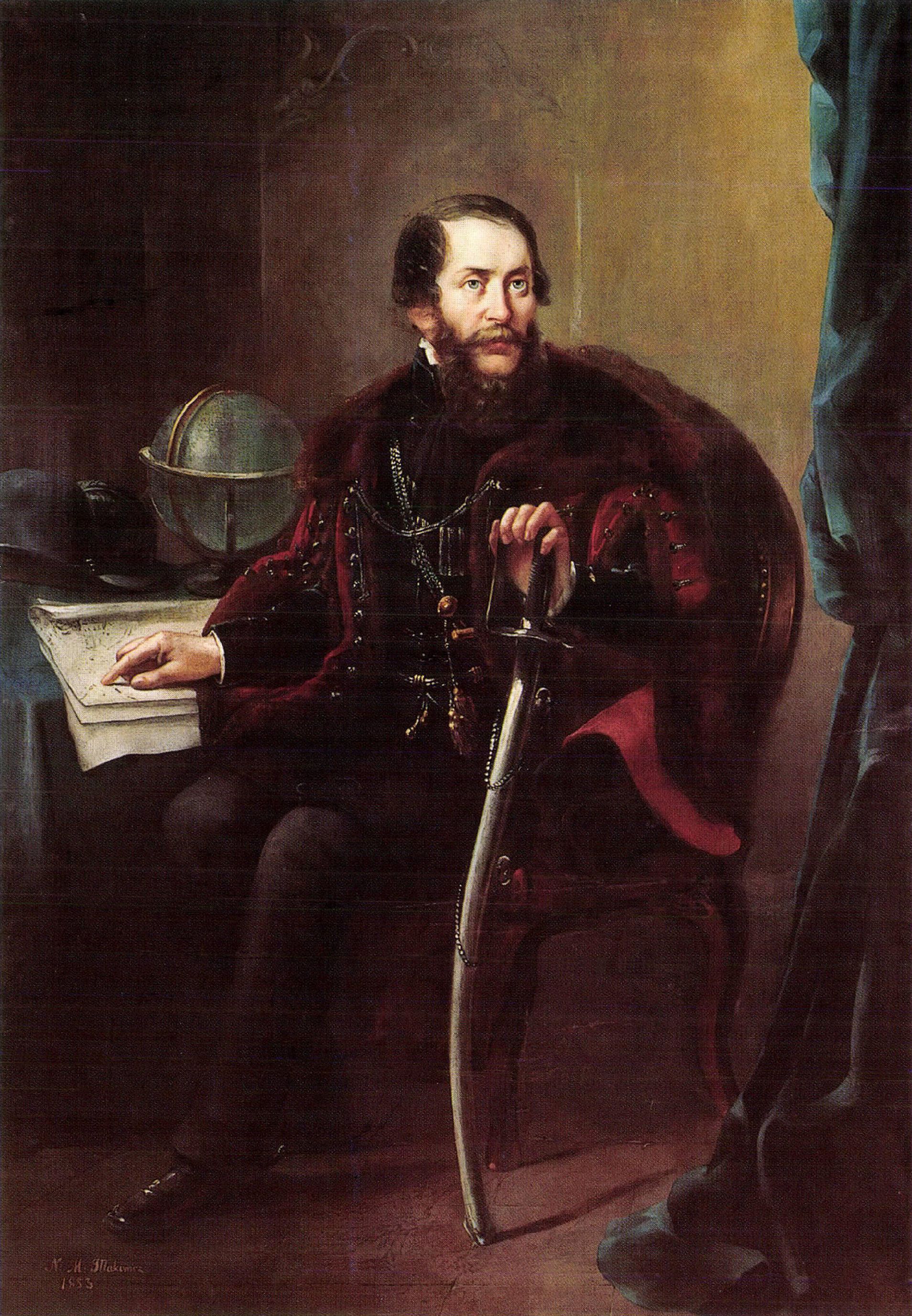 Retrato de Lajos Kossuth, por N. M. Illakovicz