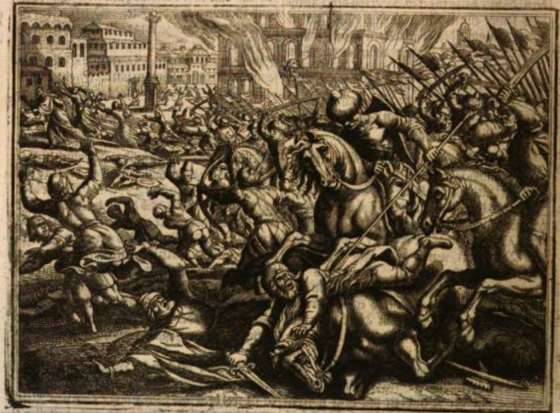 La caída de Constantinopla, por Matthäus Merian