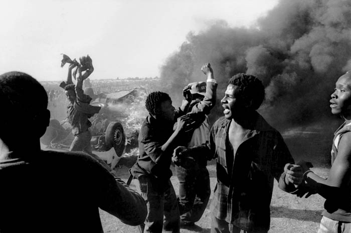 Protesta contra el apartheid, década de 1980