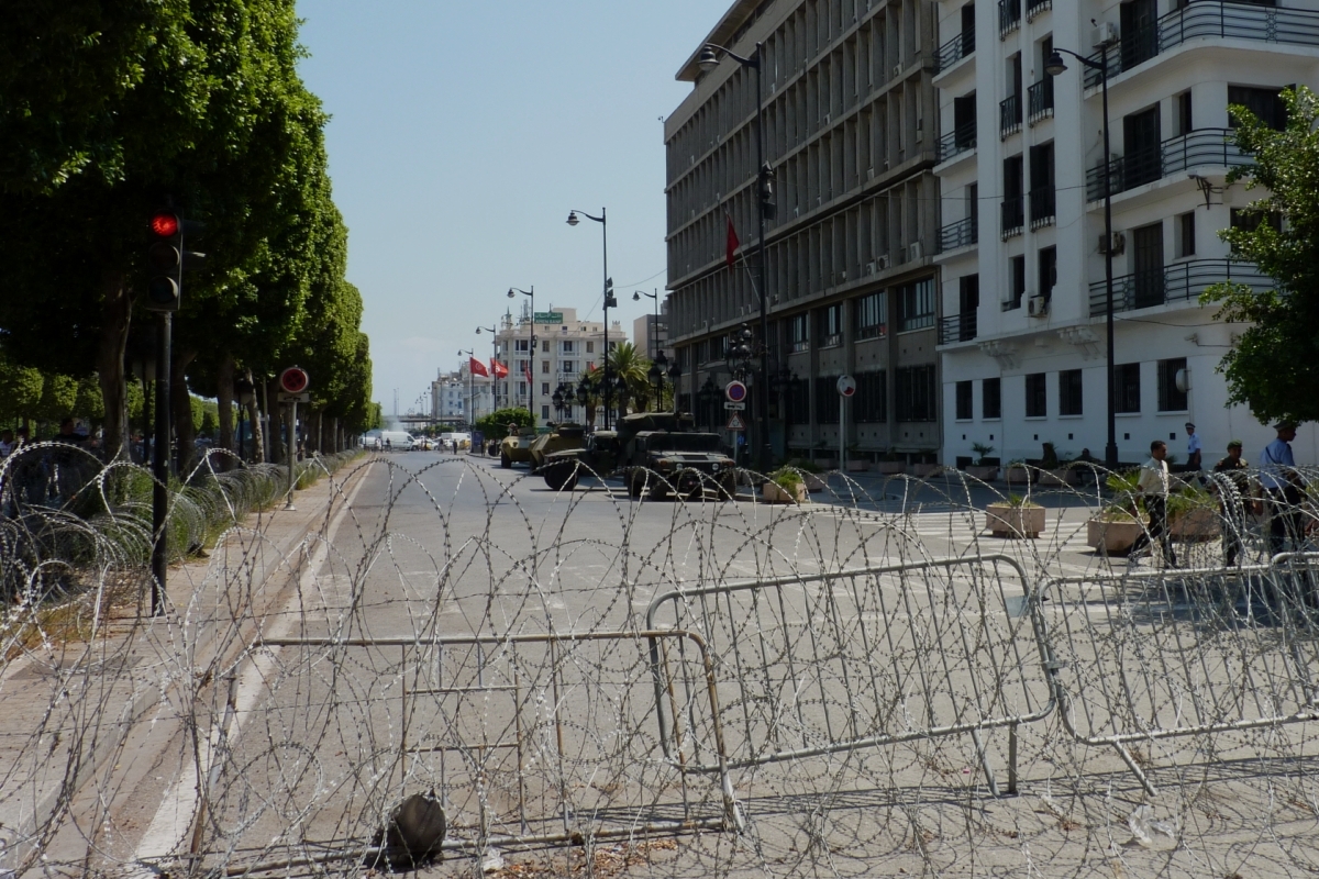 Avenue Habib Bourguiba, Túnez, agosto de 2011