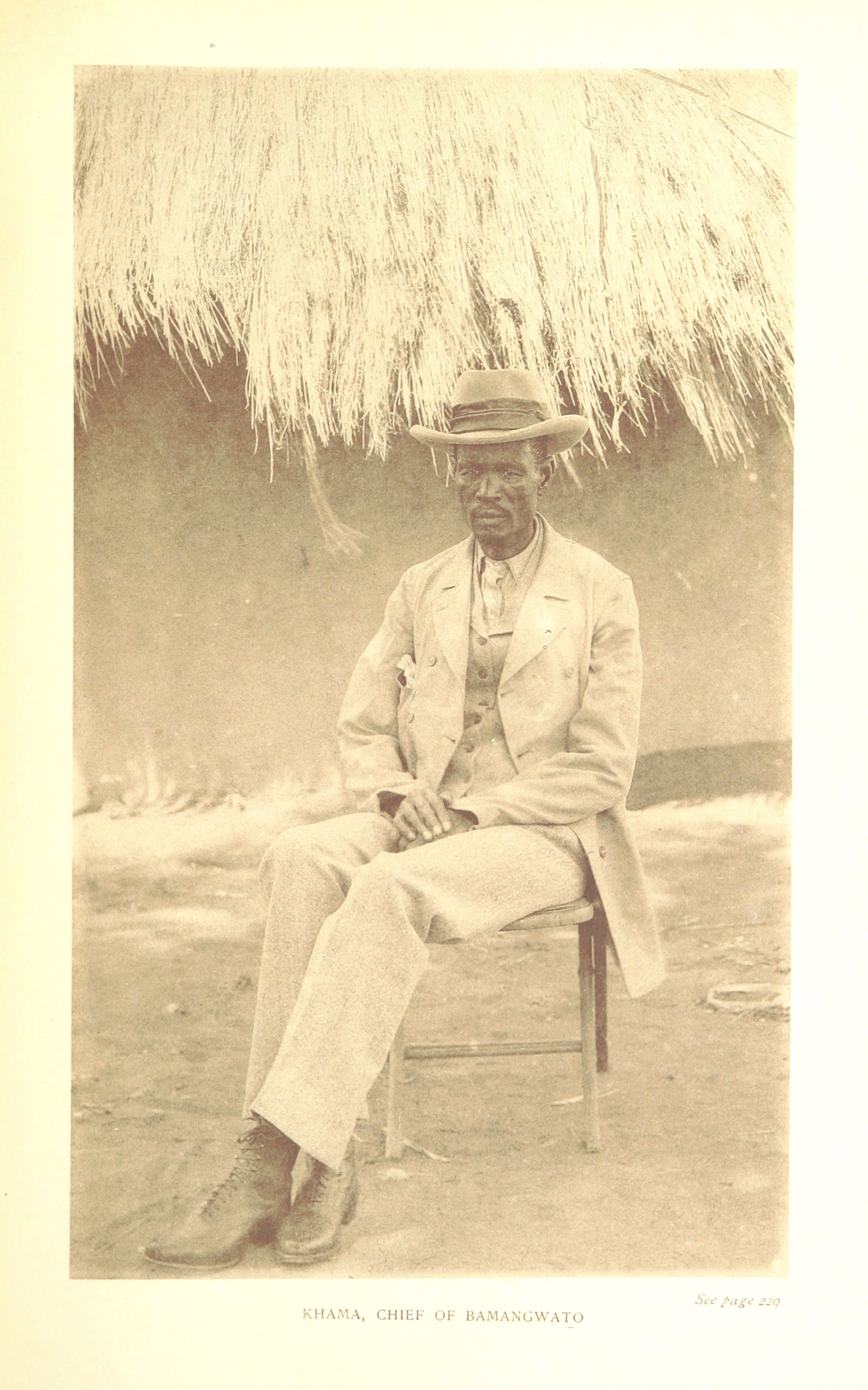 Retrato de Khama, publicado en 1893