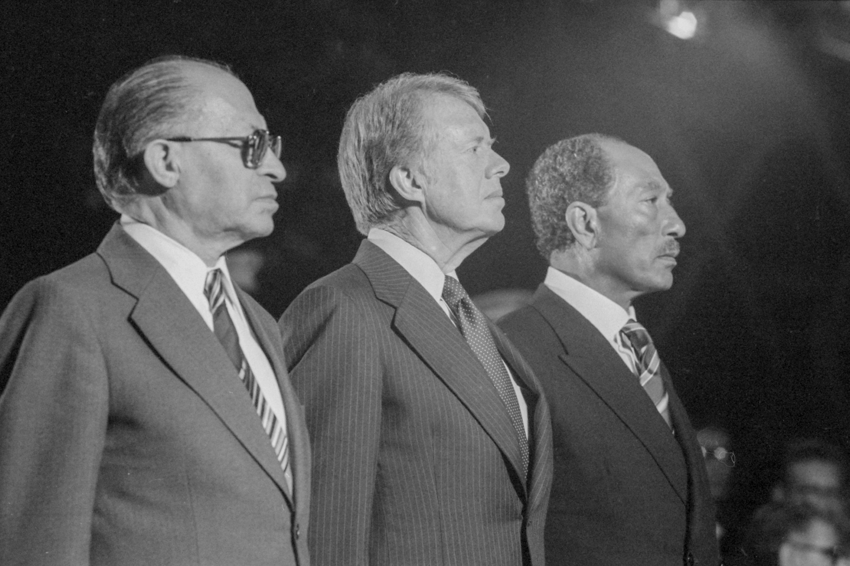 Begin, Carter y Sadat en Camp David