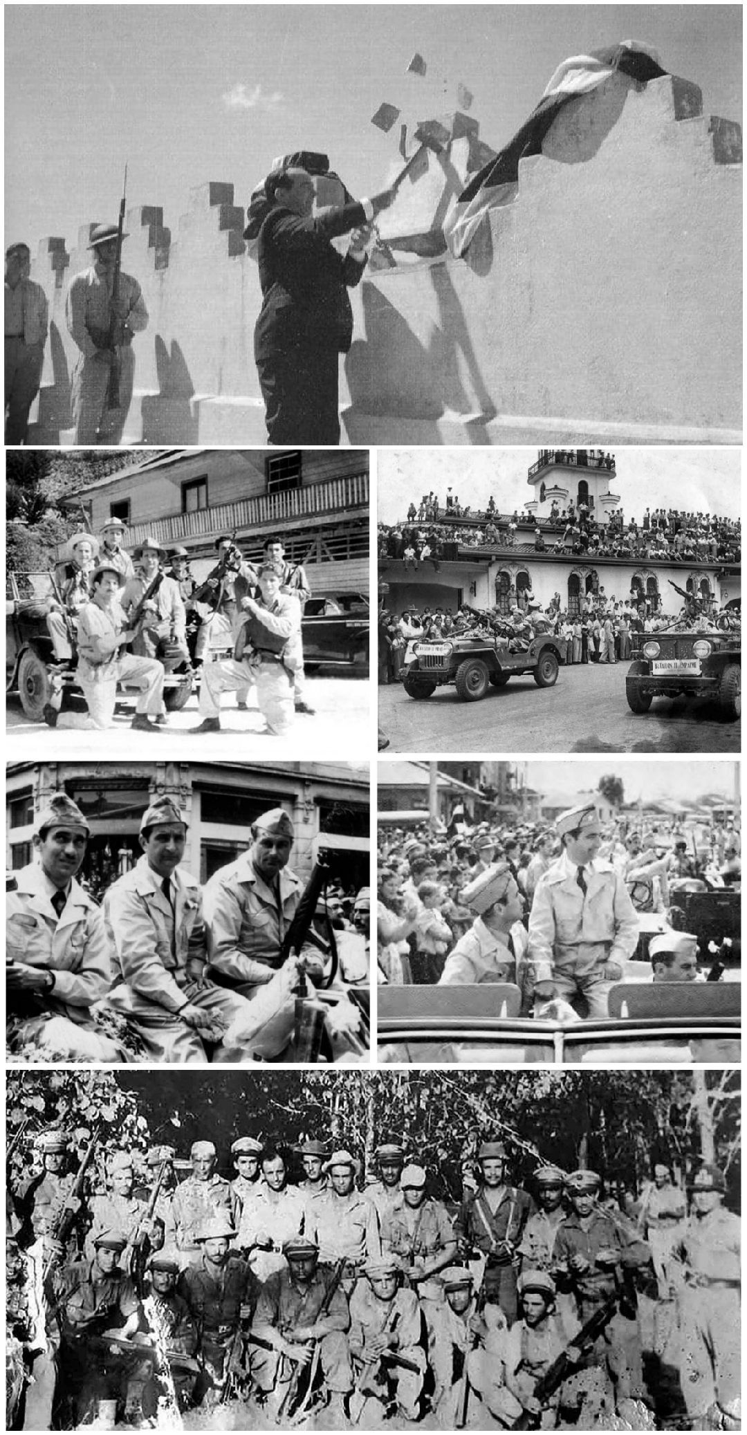 Collage de la Guerra Civil de Costa Rica de 1948