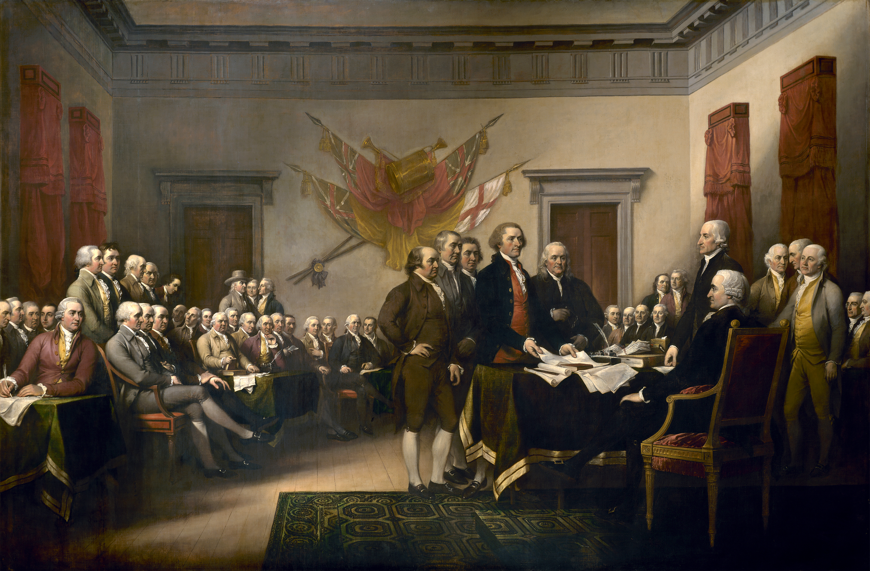 Declaración de Independencia, óleo de John Trumbull