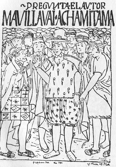 Autorretrato de Guamán Poma de Ayala