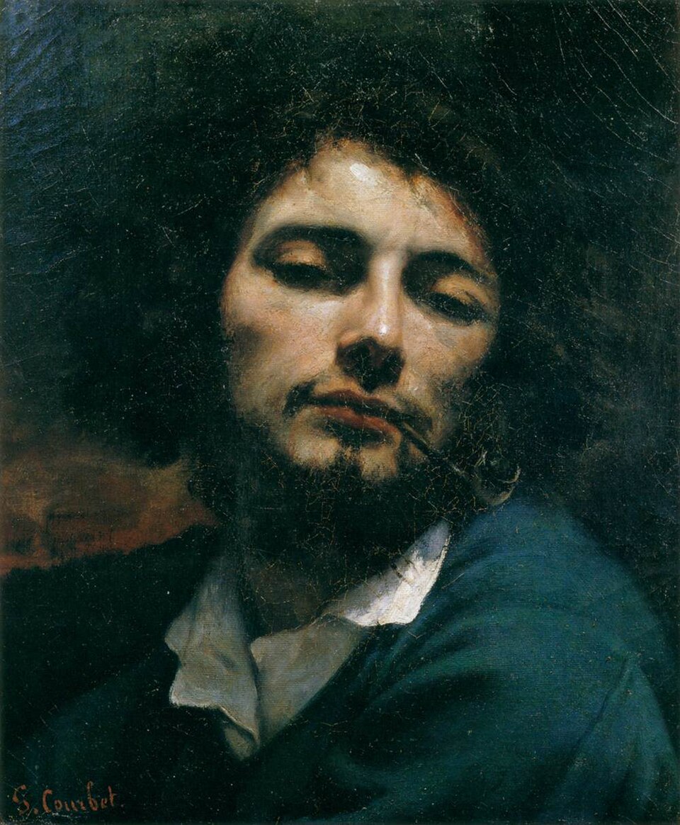 Autorretrato de Gustave Courbet, El hombre de la pipa