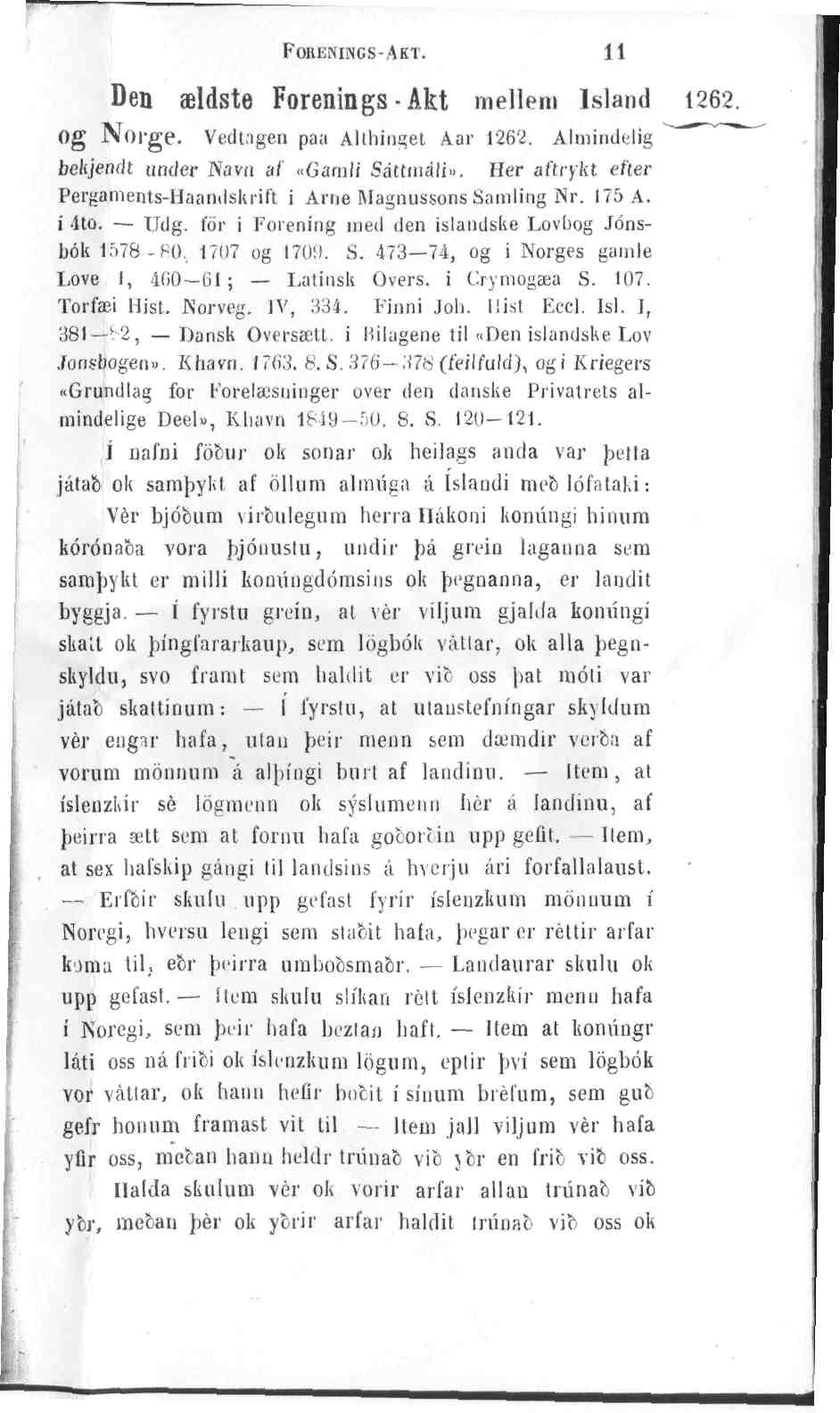 Gamli sáttmáli, 1262