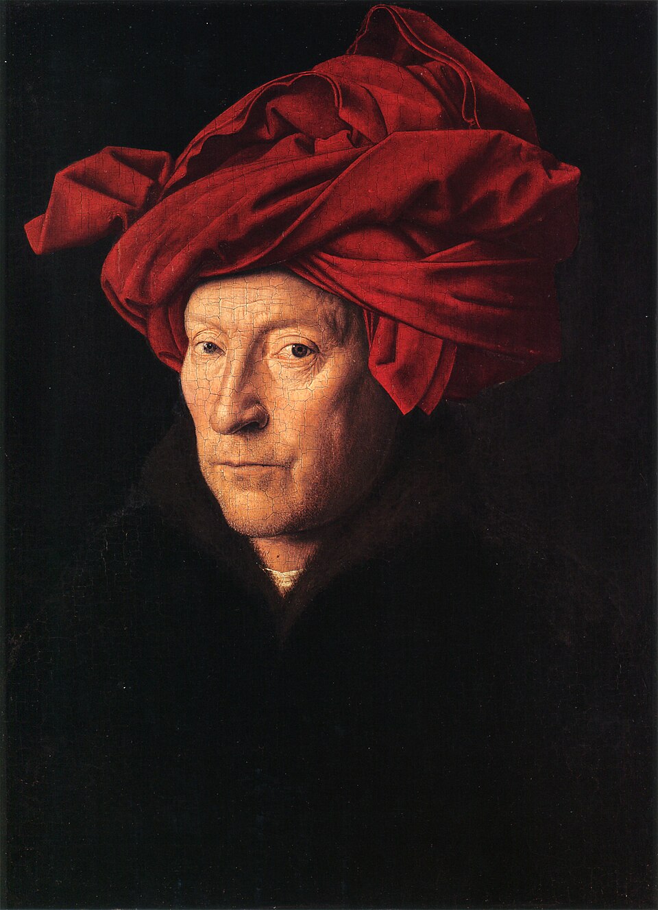 Retrato de un hombre con turbante rojo, Jan van Eyck