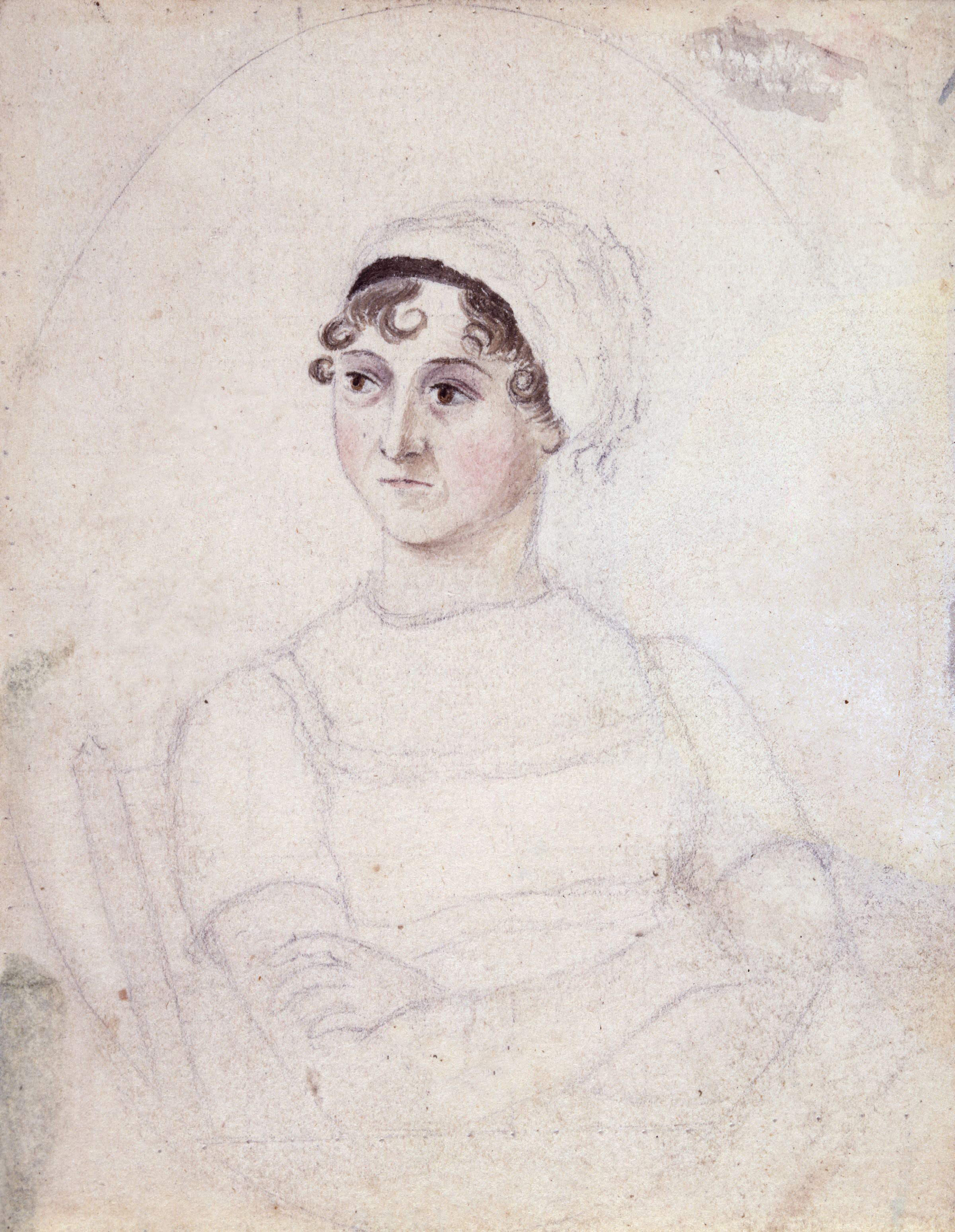 Retrato de Jane Austen, por Cassandra Austen