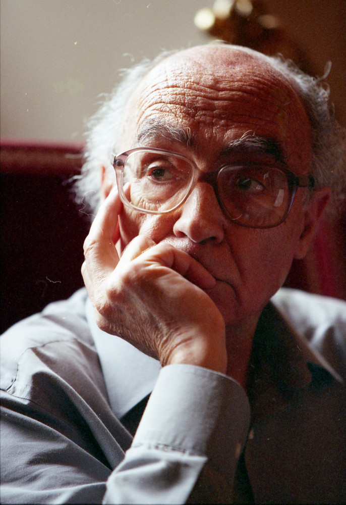 Fotografía de José Saramago (1999, Siena)