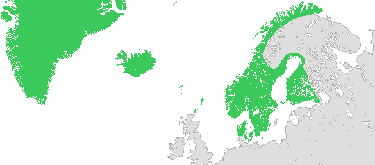 Mapa de la Unión de Kalmar