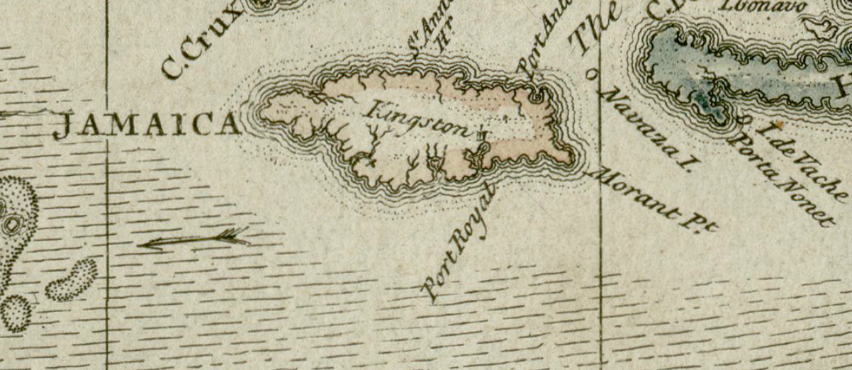 Mapa de Jamaica, 1680