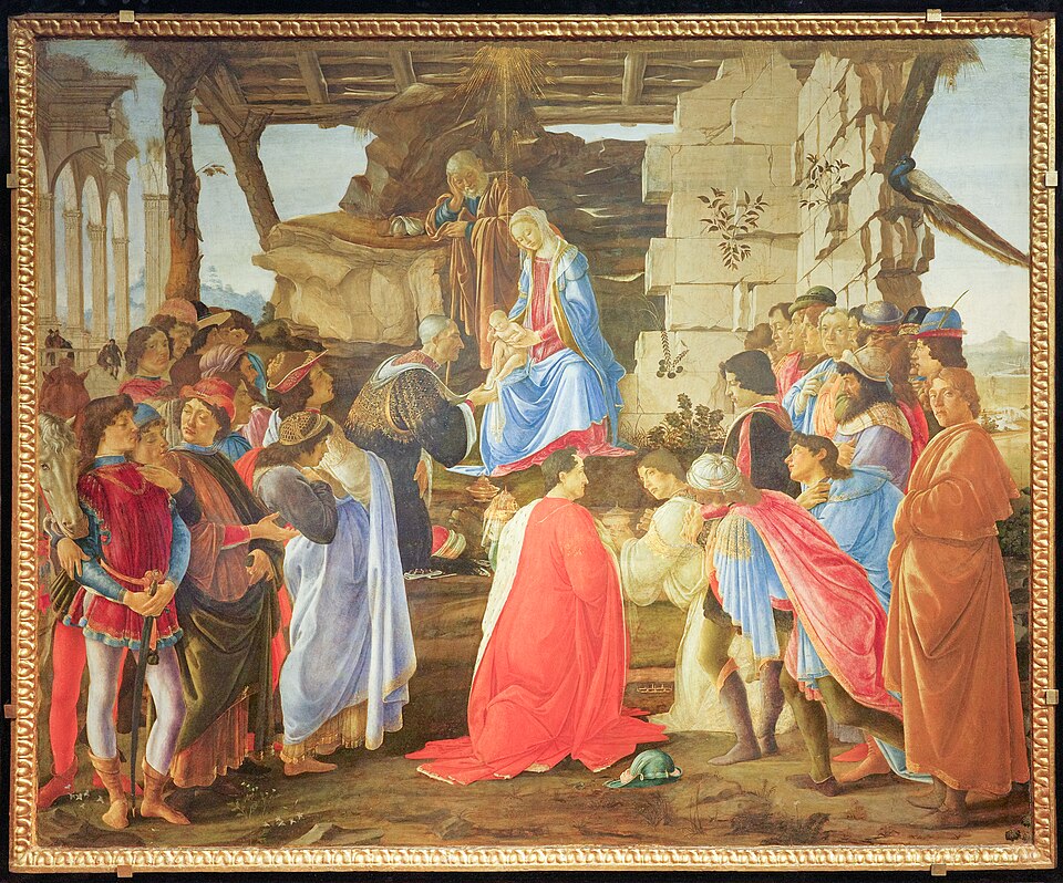 La adoración de los Reyes Magos, Sandro Botticelli