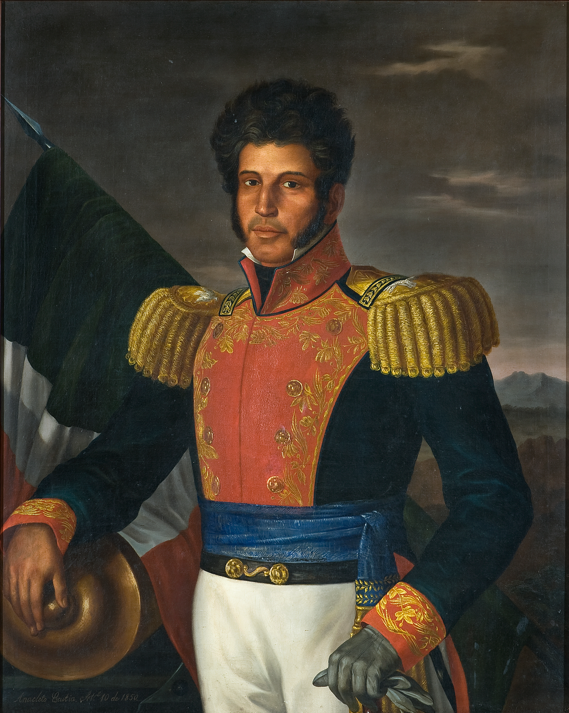 Retrato de Vicente Guerrero, presidente de México en 1829